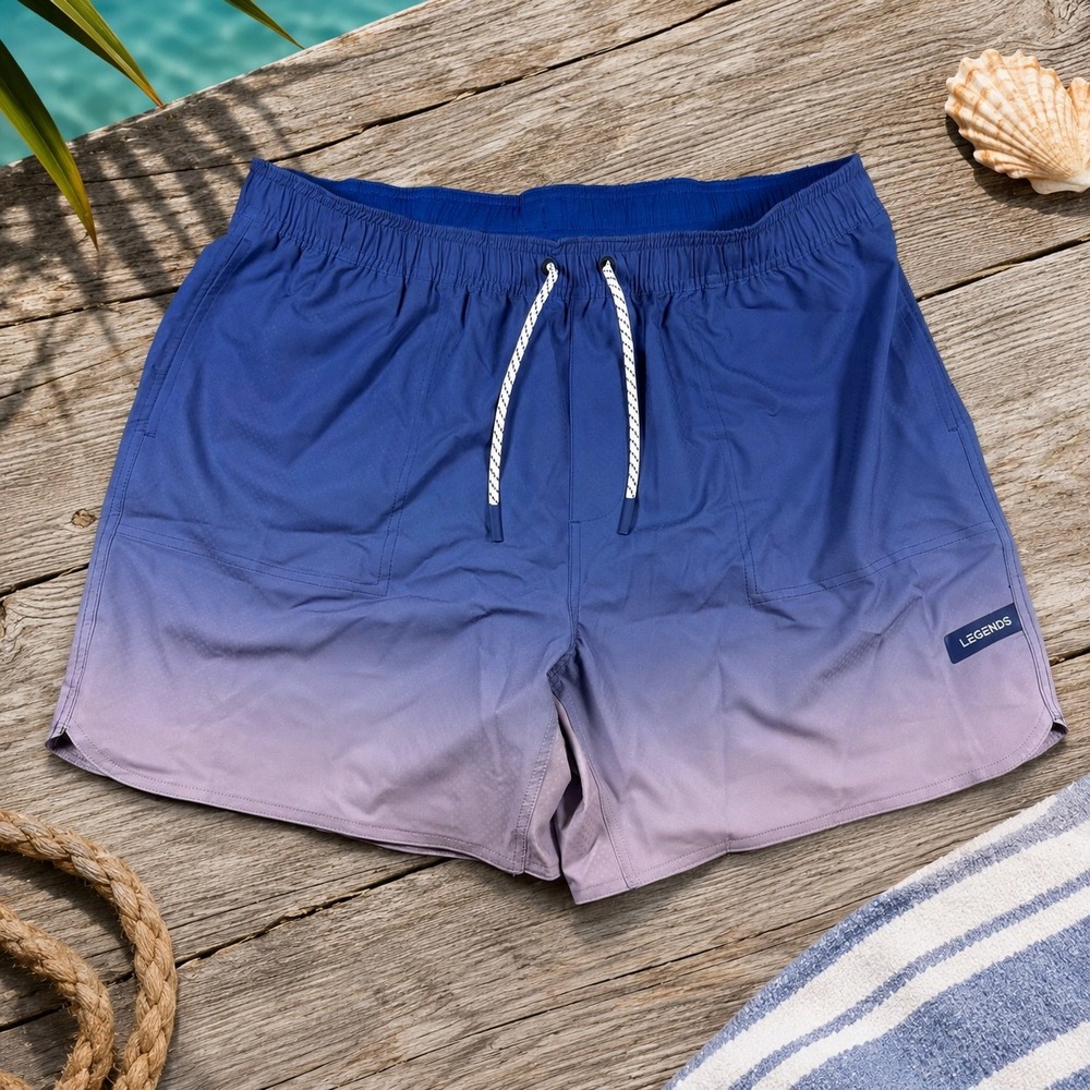 Legends Relay Ombre Athletic Shorts Mens XXL Blue Purple Gradient SMM00B040UL06